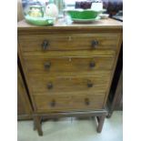 A Small mahogany chest of 5 drawers