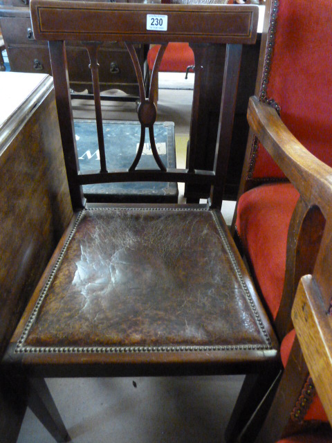 A Single inlaid chair - Image 2 of 3