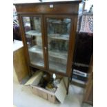 Edwardian inlaid display cabinet