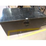 A Black lacquered chinese trunk