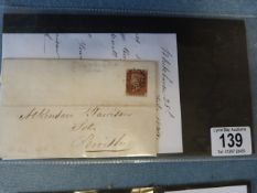 An imperforated Penny red star 1844 cover