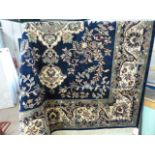 Navy ground keshan carpet