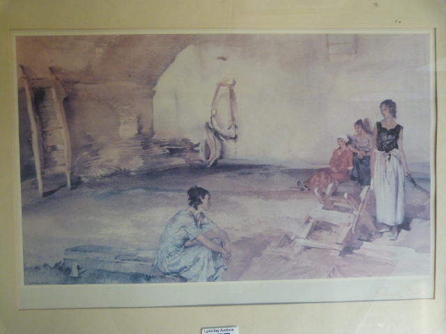 William Russell Flint print "Gossip in a Provencal wood" - Image 3 of 3