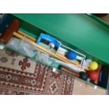 A Riley boxed croquet set