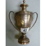 A hallmarked silver trophy