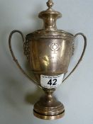 A hallmarked silver trophy