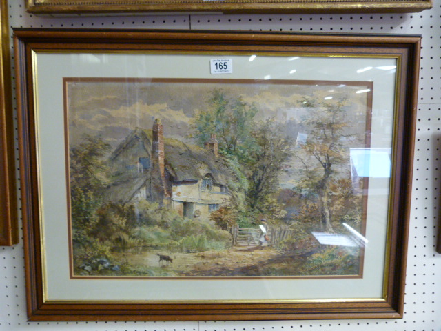 Watercolour of a country scene, signed David Cox 1841