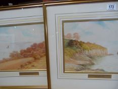 A pair of George Oyston watercolours of Torquay, dated 1928