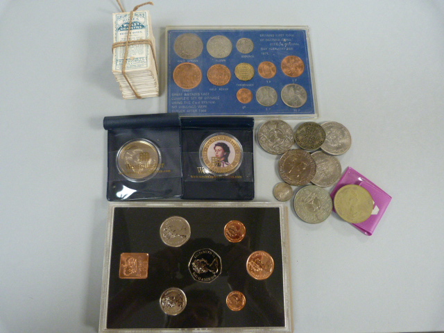 A small quantity of various coins, cigarette cards etc. - Image 2 of 3