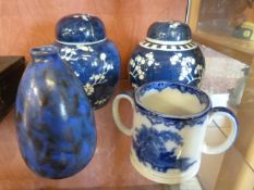 Pair of ginger jars and two others
