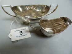 A hallmarked silver sugar and cream- weight 111.9g