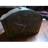 Art Deco walnut mantle clock