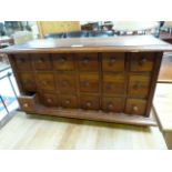 Small mahogany multi drawer cabinet