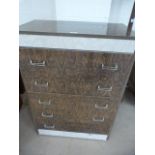 A retro veneered vanity unit