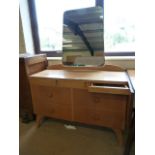 Light oak retro dressing table