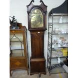 A Mahogany brass faced long case clock signed "Blackie, Berwick'