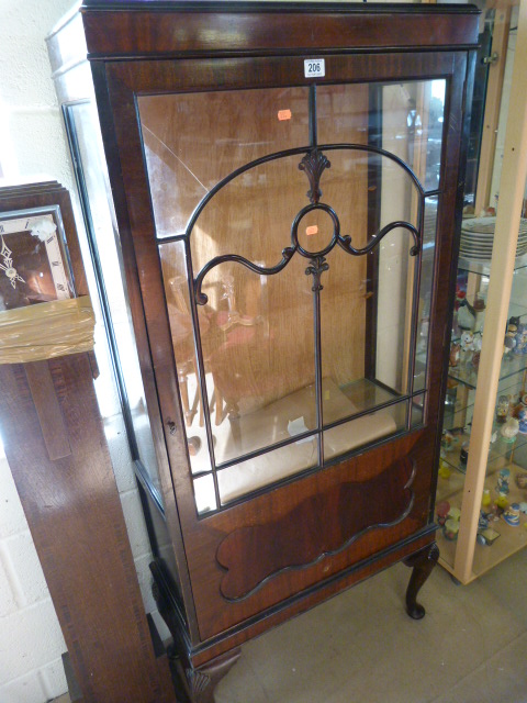 A Mahogany display cabinet