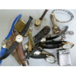 A quantity of various watches, lighters etc.