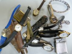 A quantity of various watches, lighters etc.