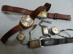 A quantity of various vintage watches