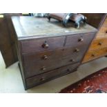 Oak chest of 5 drawers