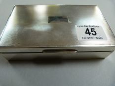 A hallmarked silver cigarette box