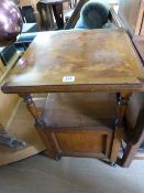 Mahogany centre table with cupboard under