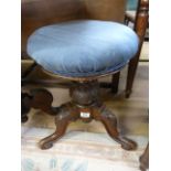 Victorian revolving piano stool