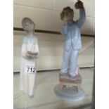 Two Lladro figures of children ( both A/F)