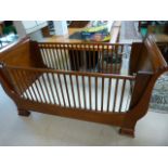 A "Simon Horn" child's sleigh bed/cot