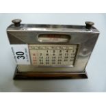 Silver fronted perpetual calender