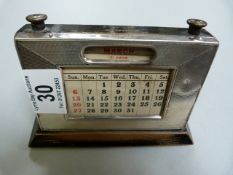 Silver fronted perpetual calender