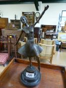 Art Deco style bronze of a ballerina