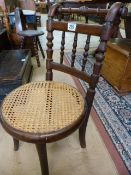Small wicker seat childs chair