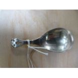 A hallmarked silver caddy spoon - 9.2g