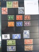 Sheet of George VI high value stamps