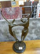 A Modern bronze of two dancers from Talos Gallery