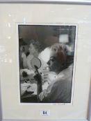 Portrait of Joan Crawford by Eve Arnold, signed in ink, 7.25 inches x 11 inches