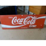 Large metal Coca Cola sign