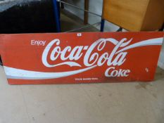 Large metal Coca Cola sign