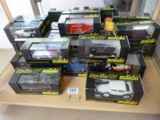 13 boxed model cars by Solido
