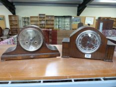 2 oak mantle clocks