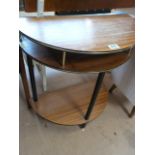 A retro half moon table