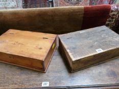Two wooden Teachers whisky boxes