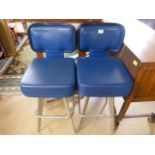 A pair of retro bar stools