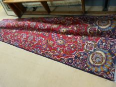 Red ground Persian Kashan carpet
