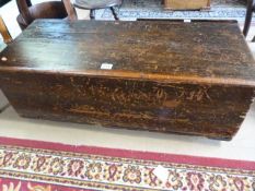 19th century pine coffer