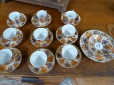 A part Lustre ware tea set with gilt decoration