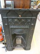 Cast iron and slate fire surround