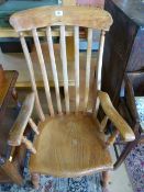 A flat back windsor chair